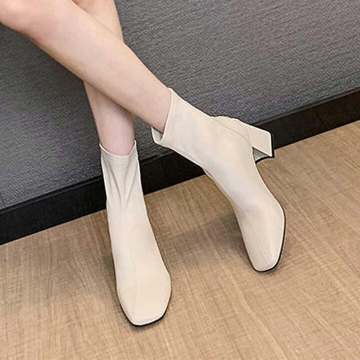 45213622-여성봄신발힙한검정유니크구두사각코앵글부츠