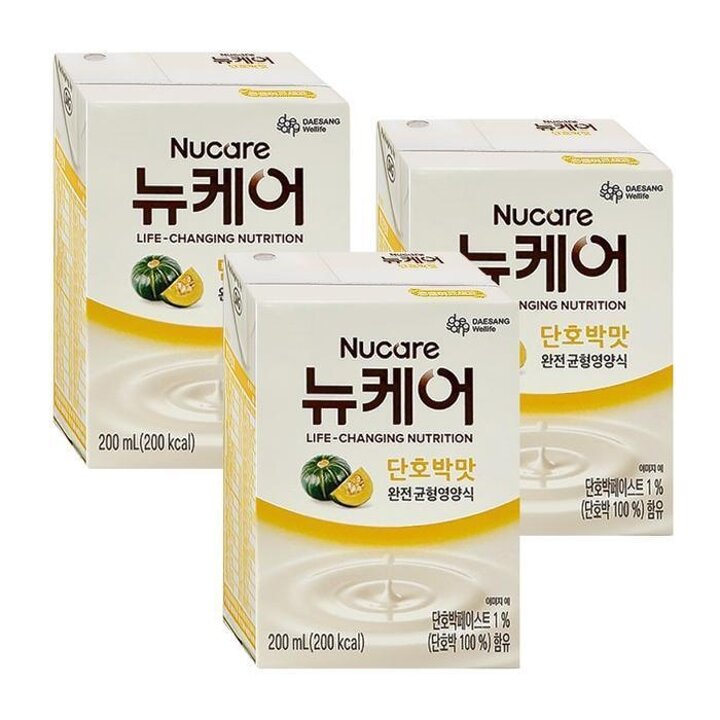 뉴케어 단호박맛 200ml 30팩 식사대용 환자식 빨대 음료 G (31867616)