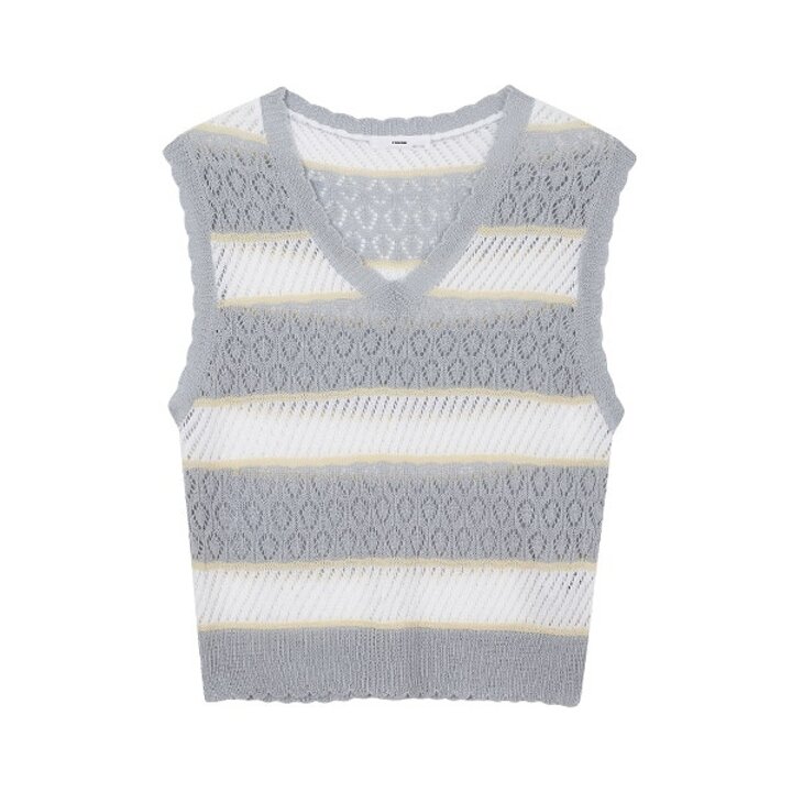 여성) 칼라물 VEST_BM3WSW666-SB
