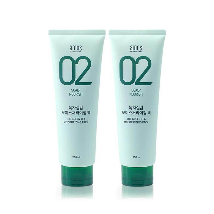[S] 아모스 녹차실감 인텐시브 모이스처 팩 250ml 1+1