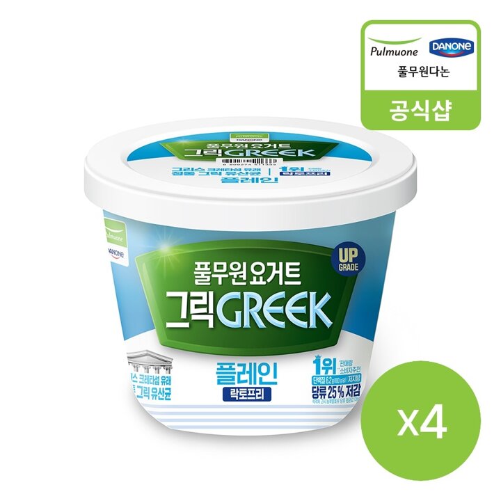 풀무원다논 그릭 빅팟 플레인 (400g)X4개