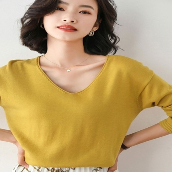 브이넥 환절기 심플 꾸안꾸 여리여리 이너 여성 니트19659434667501