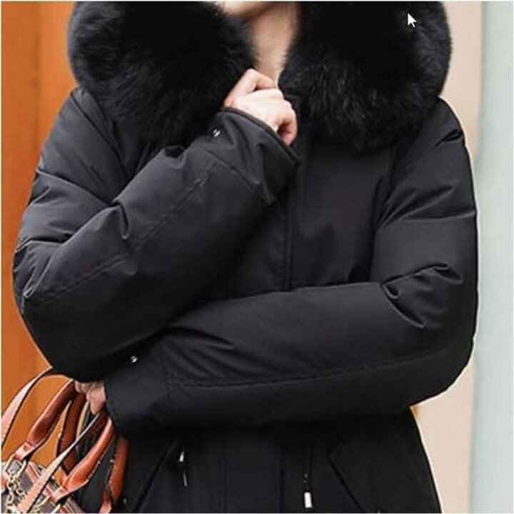 여성 패딩 점퍼 허리스트링 이중잠금 미디 기장 아우터 3컬러