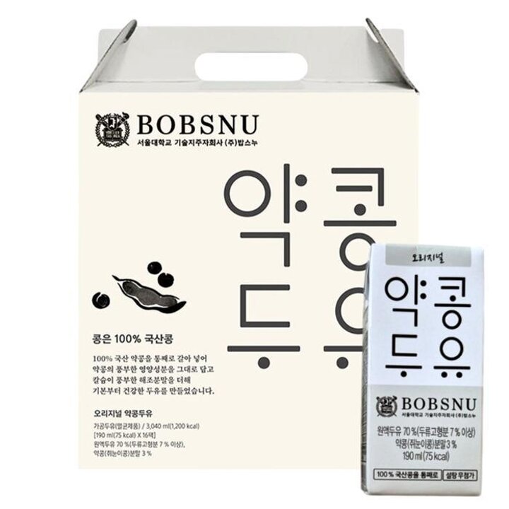 밥스누오리지널약콩두유190ml16개