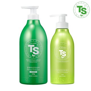 플래티넘TS샴푸 1000g 1개 + 올리브 TS 트리트먼트 500ml 1개