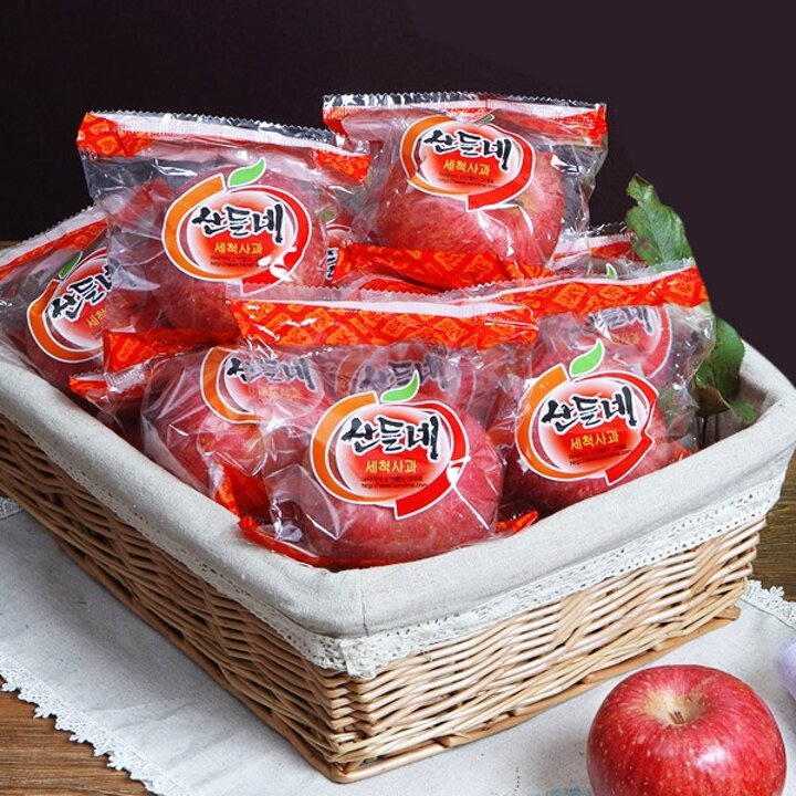 [산들네] 껍질째 먹는 경북 세척 꼬마사과 3kg 18-22과내