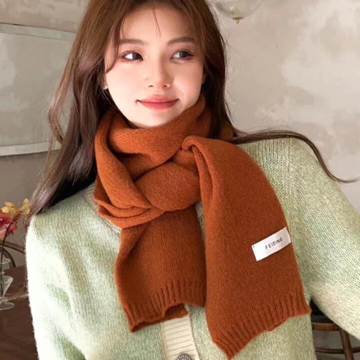 여자 겨울 무지컬러 포근 소프트 머플러 목도리