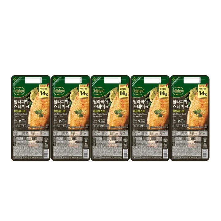 CJ 비비고 틸라피아 스테이크 70g x5개