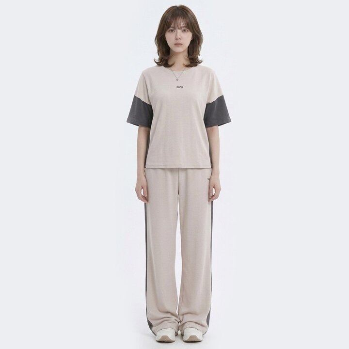 (신세계하남점)코코배색 반팔 팬츠 트레이닝복 W66M1TS01 W66M1PT01