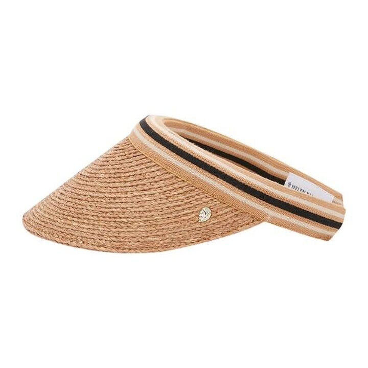 여성 비앙카 누가/블랙 스트라이프 썬캡 HAT50265 Nougat Black Stripe