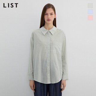 오버핏 코튼 스트라이프 셔츠_TWWSTP60040