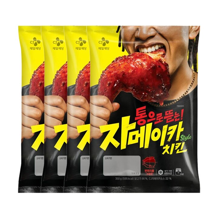 CJ제일제당 자메이카Stlye 치킨 350g x4개