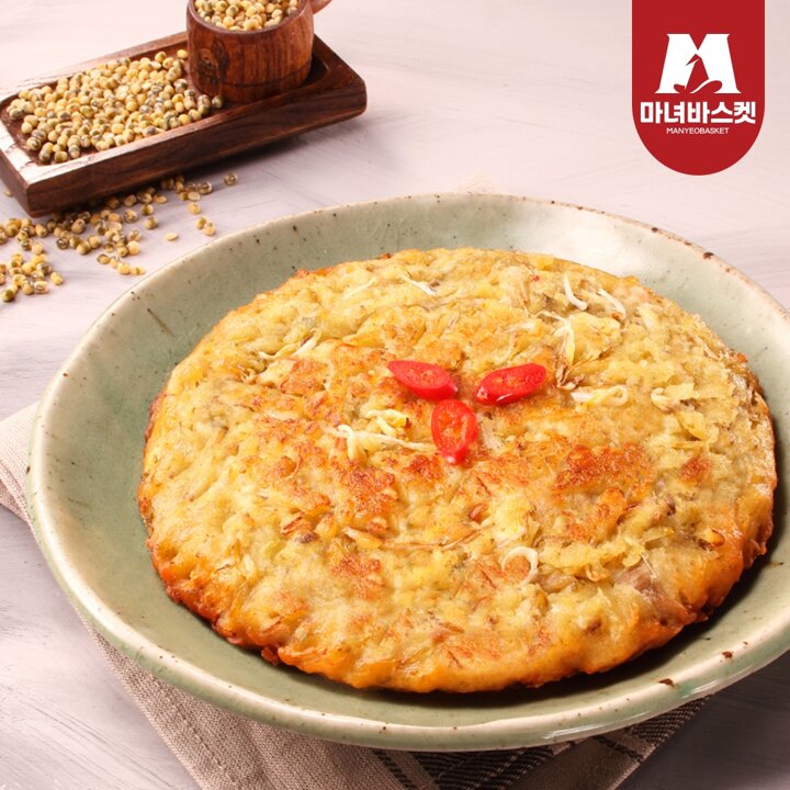 [마녀바스켓] 사옹원 고소하게 부쳐낸 녹두빈대떡 400g 2팩