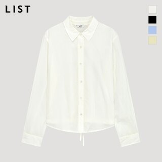 백 슬릿 스트링 셔츠_TWWSTP60010