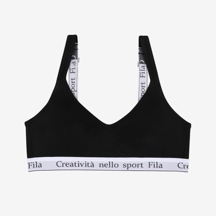 [휠라 언더웨어] 벨로 소프트 블랙 브라 세트 (FI4BAG1450FBLK SKU)