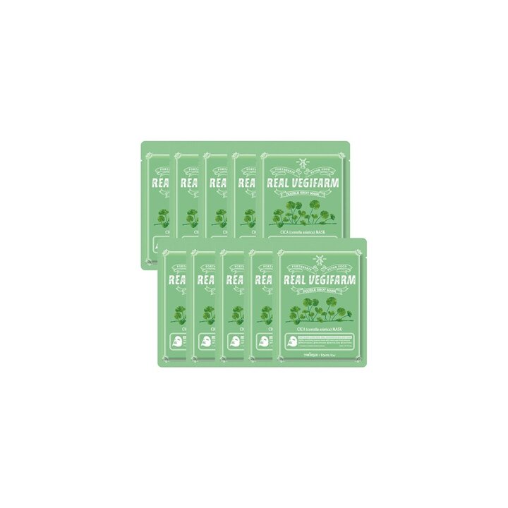 포더스킨 슈퍼푸드 리얼 베지팜 더블 샷 마스크 23ml (10매) 시카