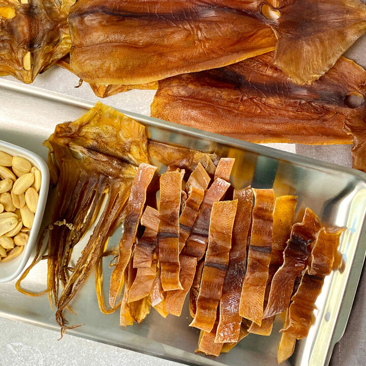 [바다누리] 굽지 않아도 맛있는, 짜지 않고 담백한 쫄쫄이 오징어 4~5미(230g이상)