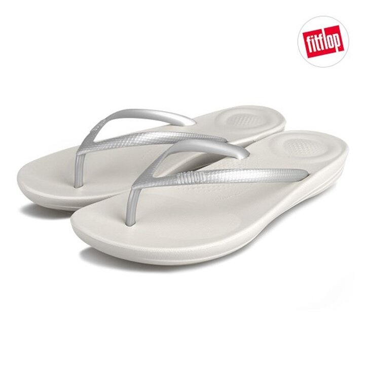핏플랍 FITFLOP 아이쿠션 플립플랍 여성 쪼리 슬리퍼 샌들 실버 E54-011