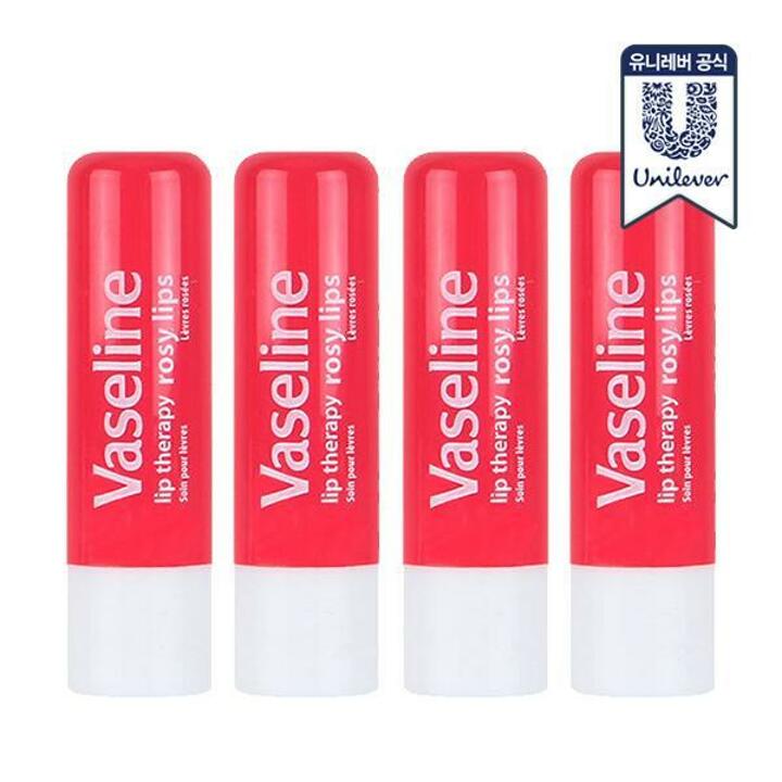 바세린 립테라피 스틱 4.8 g 로지 x 4개