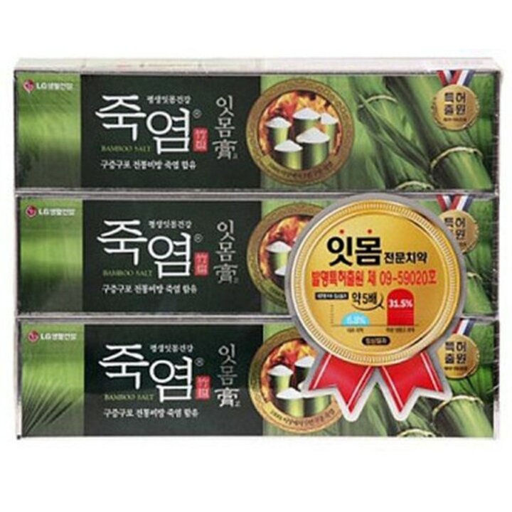 (신세계의정부점)LG  죽염 잇몸고 치약 120g*3