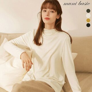 무니베이직 울 블렌디드 기모 티블라우스 4종 택1