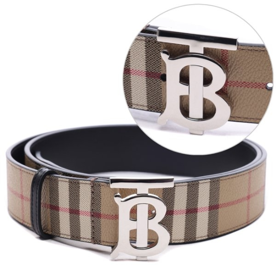 [버버리] 남성 TB 빈티지 체크 벨트 (8070294 ARCHIVE BEIGE SILVER 24S)