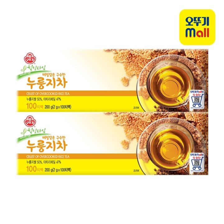 [본사직영] 오뚜기 메밀담은 구수한 누룽지차(100T) 200g 2개