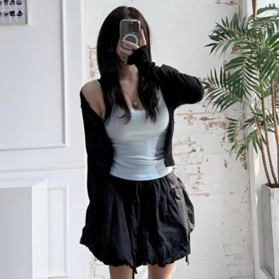 아트박스/옷자락 여자 살안타템 슬림 민트코어 가디건