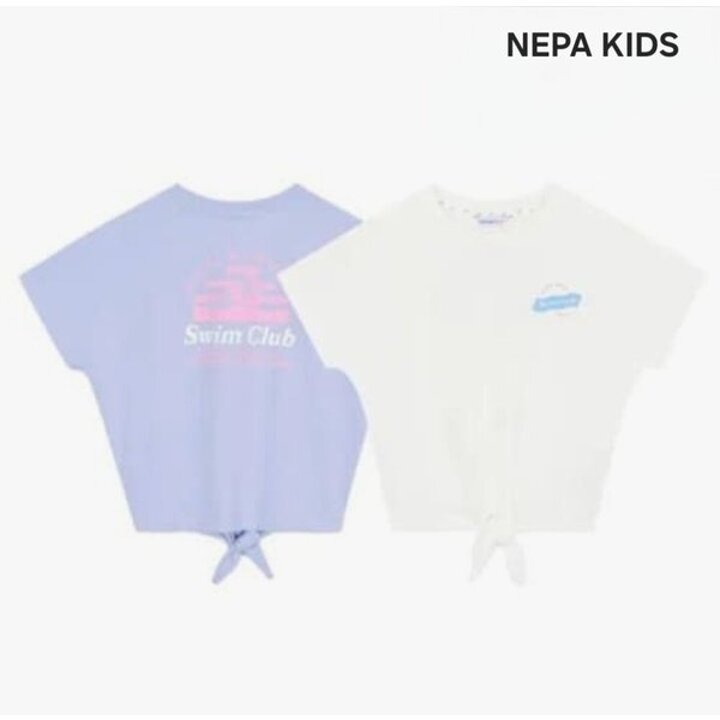 (신세계의정부점)25SS 밑단을 묶어서 연출가능한 썸머 비치 걸스 크롭 티셔츠 KL45303
