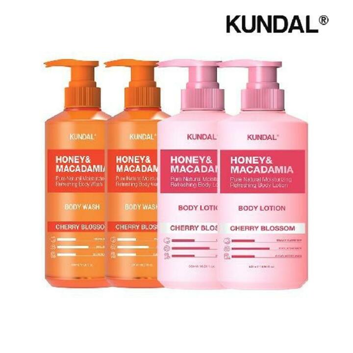쿤달 퓨어 바디워시 체리블라썸 500ml x2개+바디로션 체리블라썸 500ml x2개