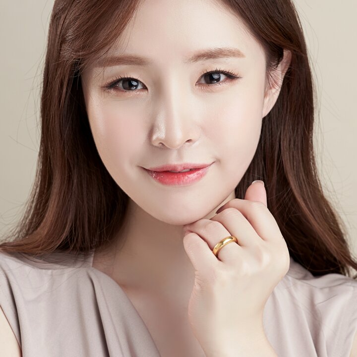한국금다이아몬드 여자 순금 반지 유광 엥게이지 24K 1.875g 애끼 검지