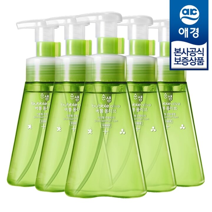 [애경] 순샘 버블 올리브 주방세제 350ml x5개