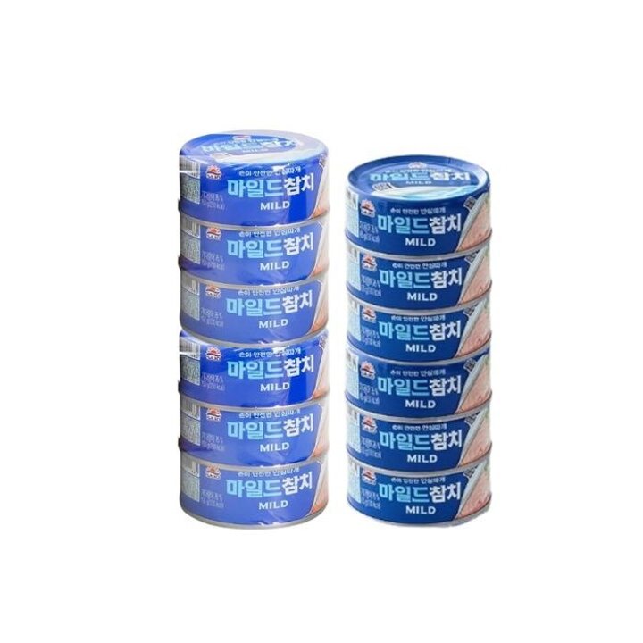 사조마일드참치캔통조림(100g6개+85g6개)총12개