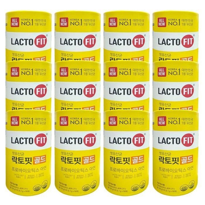 [종근당건강]  락토핏 생유산균 골드5X  온가족유산균 2g x 50포 12통 -SDL- (14309560)
