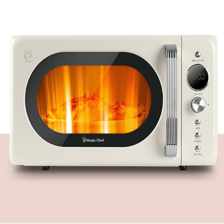 매직쉐프 레트로 플랫 무회전 전자레인지 MEM-GRT20DC 20L