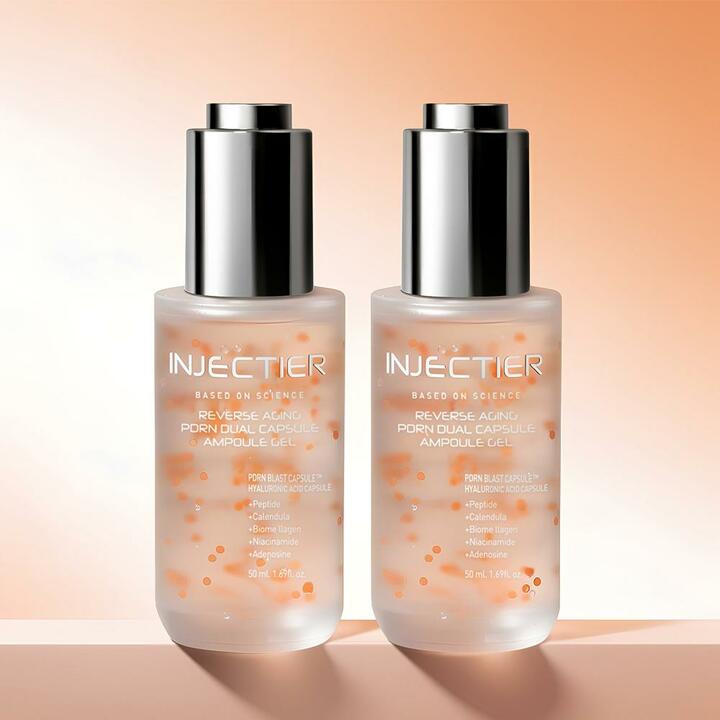 [1+1] 인젝티어 리버스 에이징 PDRN 듀얼캡슐 앰플젤 (50ml x 2ea)