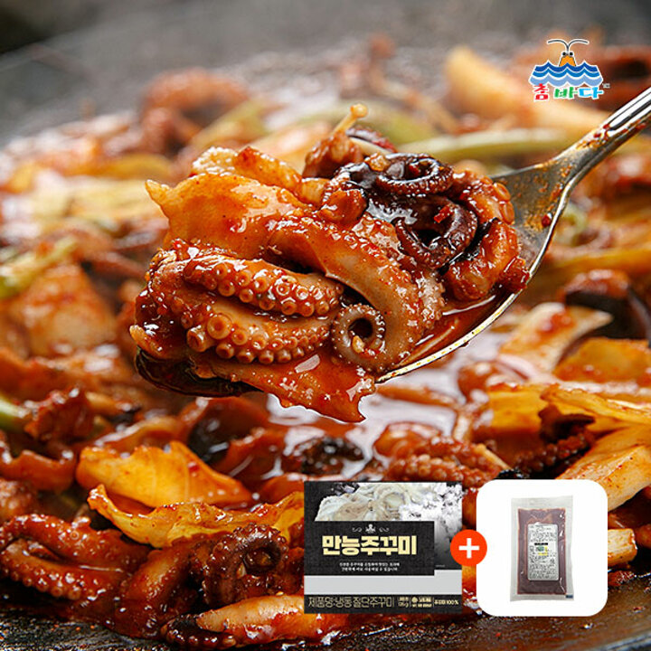 [참바다] 만능 절단 쭈꾸미 135g X 4팩(볶음양념 4팩증정)