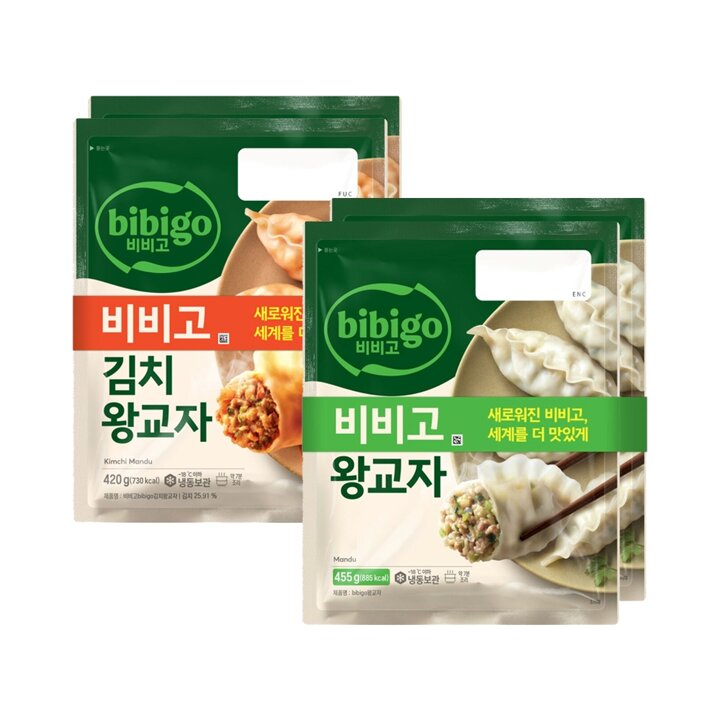 CJ 비비고 왕교자 455g x2개+김치왕교자 420g x2개