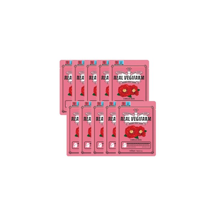 포더스킨 슈퍼푸드 리얼 베지팜 더블 샷 마스크 23ml (10매) 카멜리아
