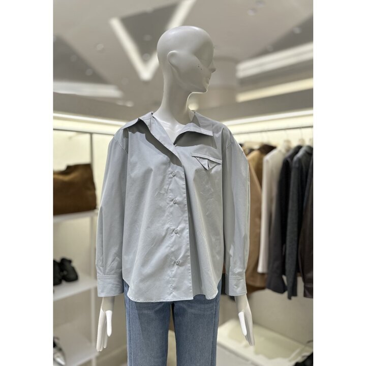 (대전신세계)쥬크 루즈핏 언밸런스 카라 셔츠 Z254MSC013