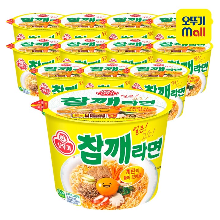 [본사직영] 오뚜기 참깨라면 용기 110g 12개
