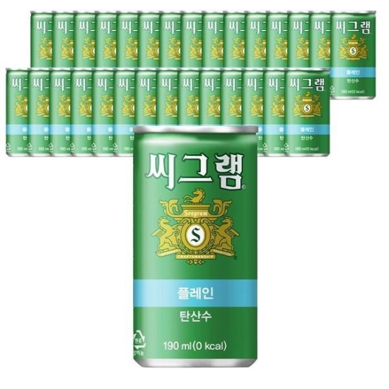 A4027_PG265396 [하프클럽/셀러허브 식품]씨그램 플레인 190ml X 30캔 탄산수 에이드 페트 캔음료-P431668356