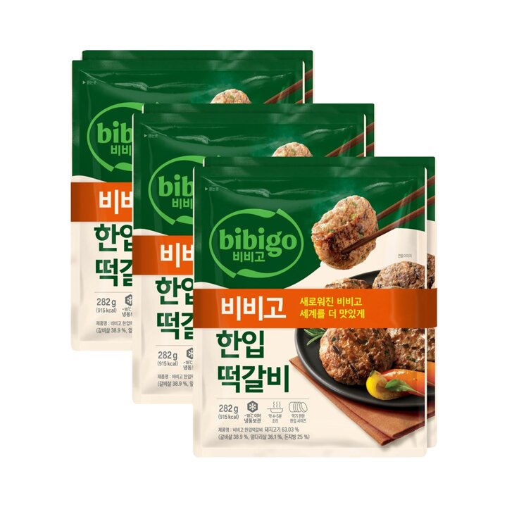 CJ제일제당 비비고 한입떡갈비282g x6개