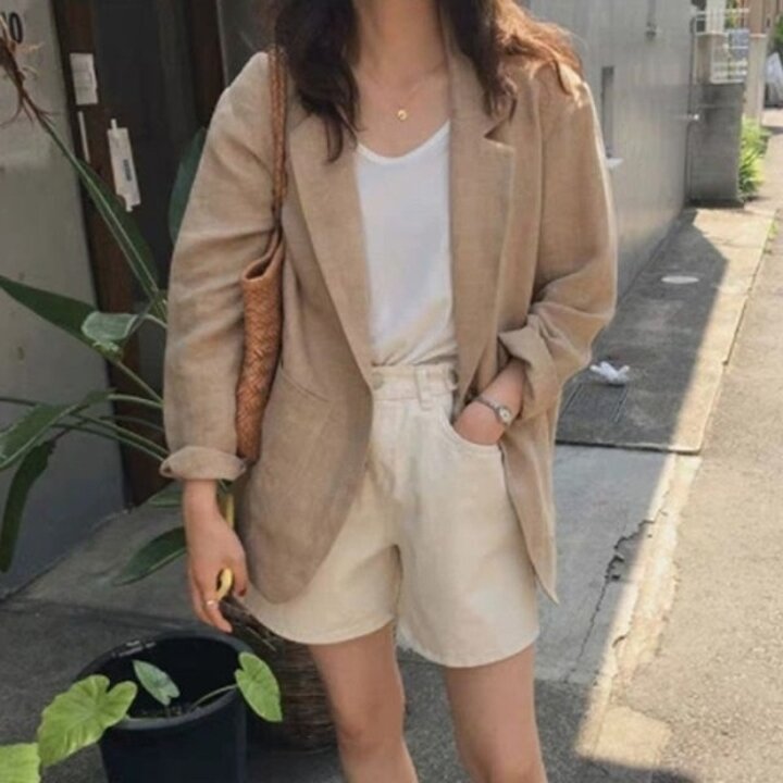 캐주얼자켓 린넨자켓 여성마이 마 롤업자켓20338759667501