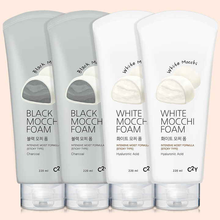 C2Y 모찌 클렌징폼 220ml 4개 / 폼클렌징