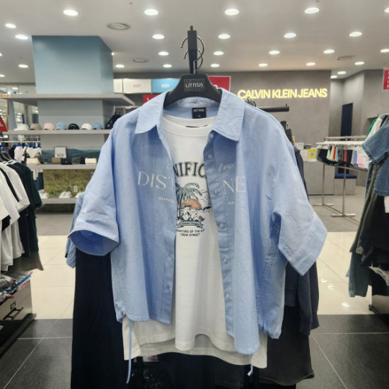 (여성)옥스포드 크롭기장 반팔셔츠LP2YF338 GN