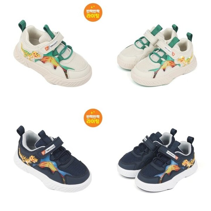 (신세계 사우스시티)[DINOSOLES] 다이노솔즈 볼케이노 티라노 토들   불 나오는 LED 운동화  (130mm 160mm)