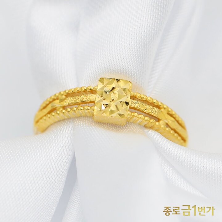 [종로금1번가] 여자 순금 반지 스퀘어 볼  3.75g 99.9