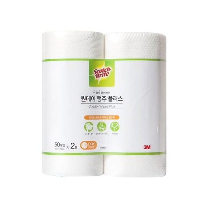 [3M]원데이 플러스 일회용 행주 2Roll 100매[34977851]