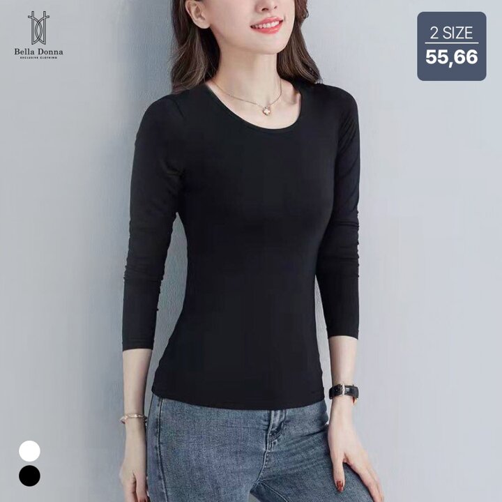 벨라도나 데일리 여성 유넥 무지 긴팔티셔츠 2컬러 이너티